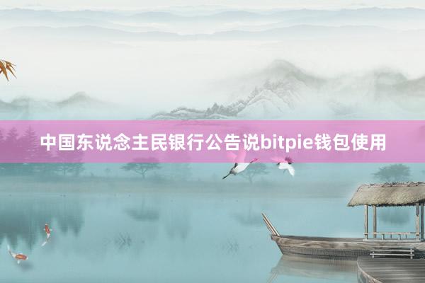 中国东说念主民银行公告说bitpie钱包使用