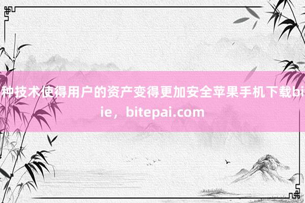 这种技术使得用户的资产变得更加安全苹果手机下载bitpie，bitepai.com