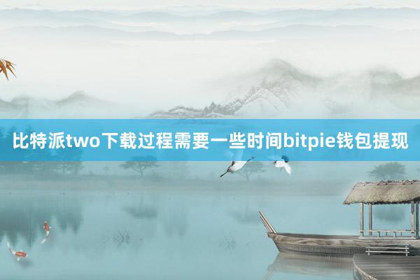 比特派two下载过程需要一些时间bitpie钱包提现