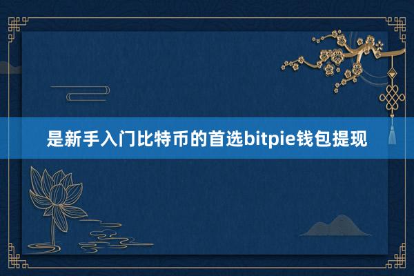 是新手入门比特币的首选bitpie钱包提现