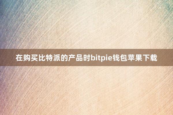 在购买比特派的产品时bitpie钱包苹果下载