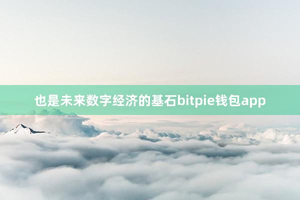 也是未来数字经济的基石bitpie钱包app