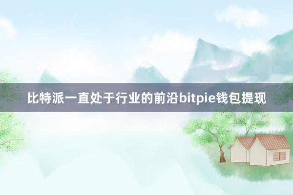 比特派一直处于行业的前沿bitpie钱包提现