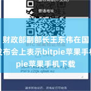 财政部副部长王东伟在国新办发布会上表示bitpie苹果手机下载